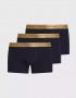 Tommy Hilfiger 3p TRUNK METALLIC WB  UM0UM03411-0TU, Σετ 3 Μπόξερ με μεταλλιζέ λογότυπο σε συσκευασία Δώρου, ΜΠΛΕ ΣΚΟΥΡΟ